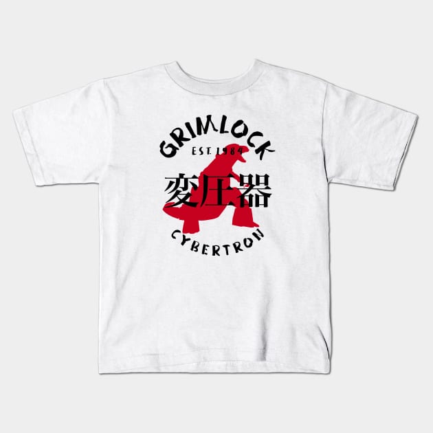 GRIMLOCK : Transformers GEN 1 - Japanese style 3.0 Kids T-Shirt by ROBZILLA